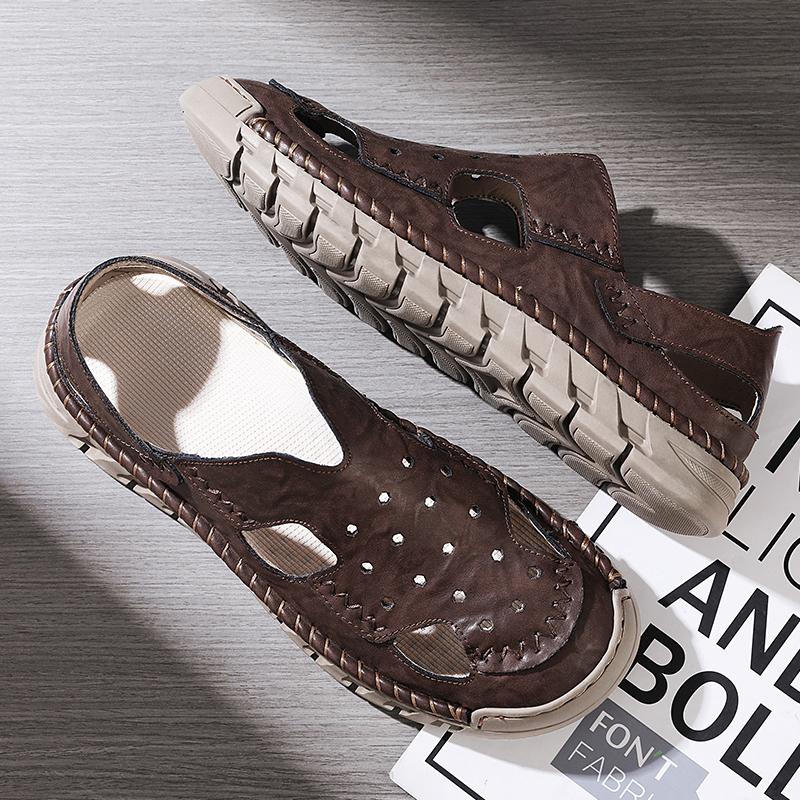 Fashion New Summer Outdoor Sandals for Men Luxury Brand Beach Shoes Anti-Slip Man Hiking Sandals Hollow Out Shoes Quick Dry Mens Sandaly