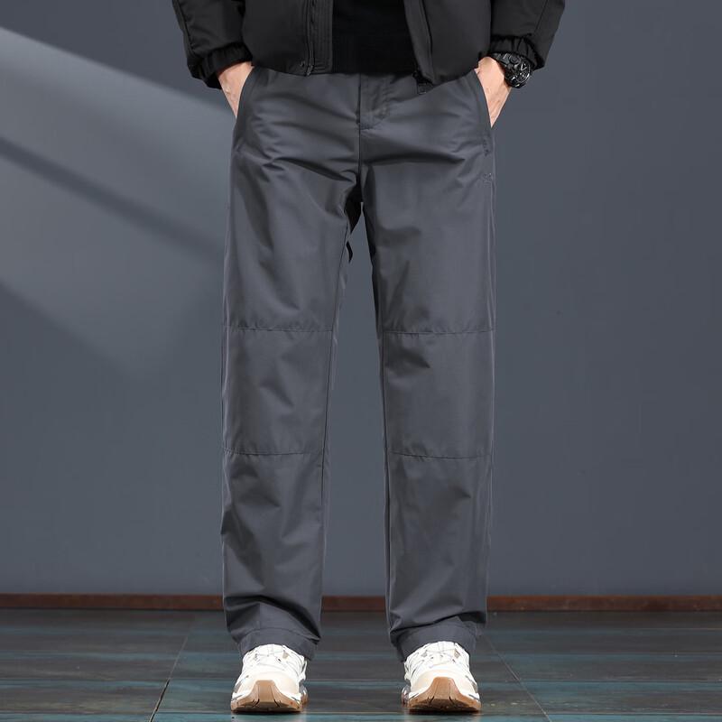 Men's Loose Straight Fit Water-Repellent Softshell Outdoor Pants