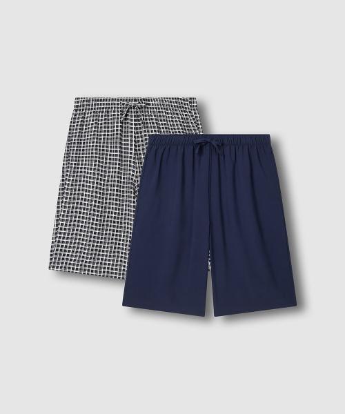 

[Jaju] Мужские пижамные брюки до колен из вискозы (2-Pack) [Отправлено из Кореи] 100% Оригинал Dark Charcoal - M