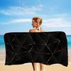 Black Matte Big Microfiber Beach Towels Quick Dry Towel Sand Beach Towels Pool Towel for Travel Swim Pool Yoga