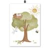 Boho Bear Fox Bird Tree Cabin Mushroom Flower Wall Art Canvas Painting Cartoon Posters And Prints Pictures Baby Kids Room Decor