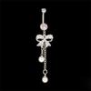 Femei Butterfly Dangle Ball Button Barbell Bar Body Piercing Inel Buric Buric
