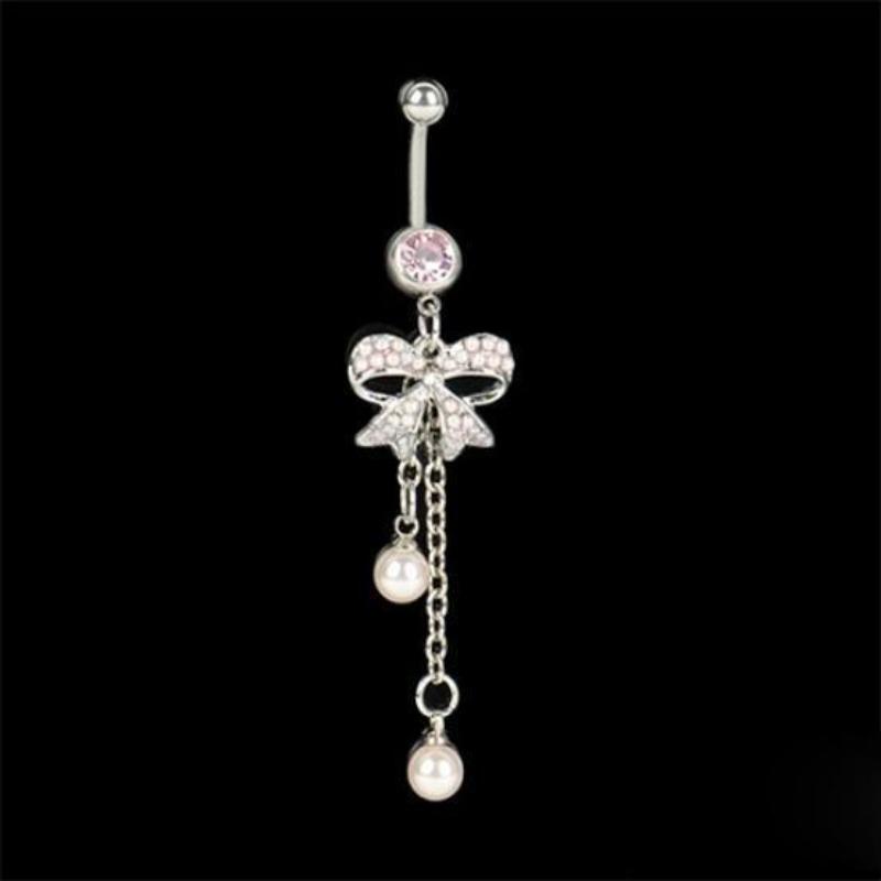 Frauen-Schmetterlings-Ball-Knopf-Langhantel-Stab-Körper-Piercing-Bauch-Nabel-Ring