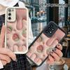 Phone Case: 2D Flat Samsung Galaxy A34 A35 M05 M06 S20 S22 S21 FE Plus 5G Protective Case, Plush Strawberry, Perfect Christmas and Halloween Holiday G