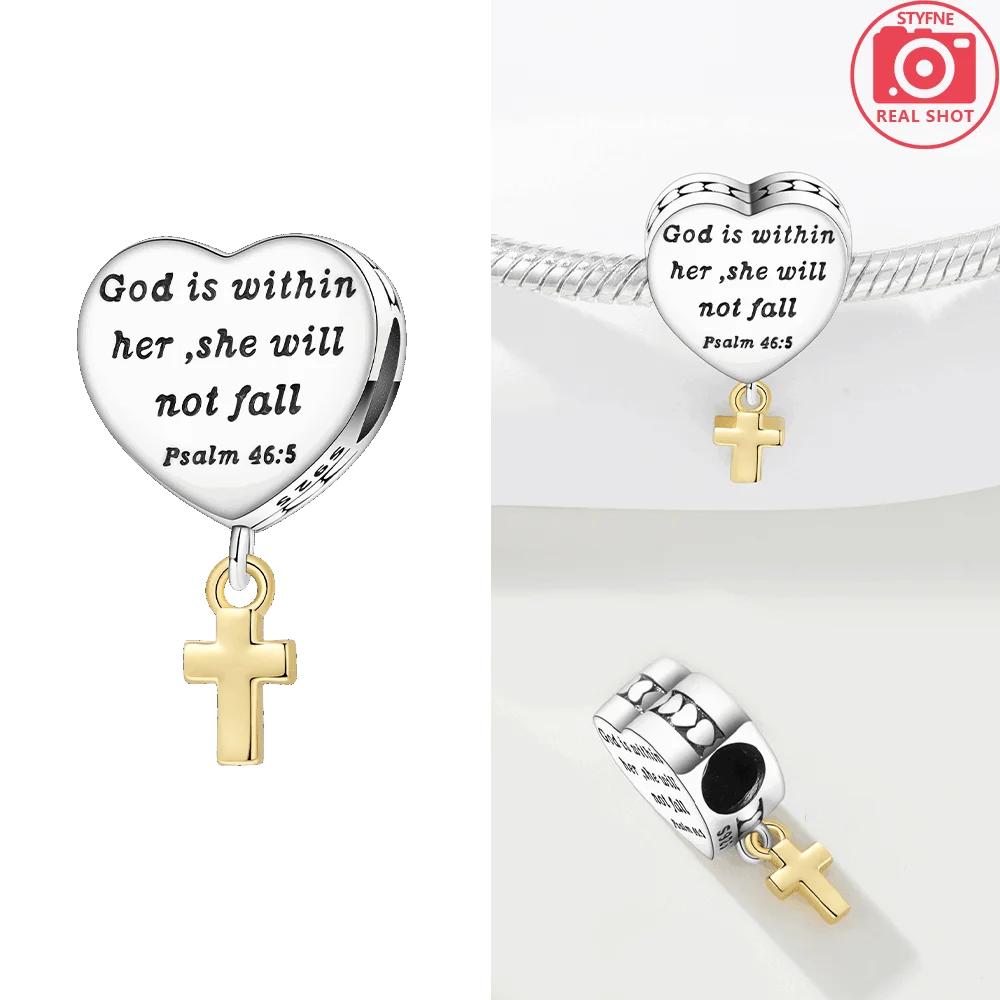 Original Love Pendant Cross Charm Heart Coffee Pink Cat And Dogcopper Beads Fit Bracelet Women Jewelry Valentine Gift Diy