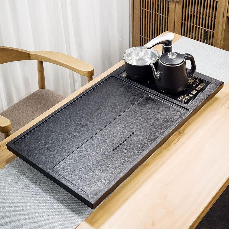Qianyu Black Gold Stone Automatic Tea Tray & Kung Fu Tea Set