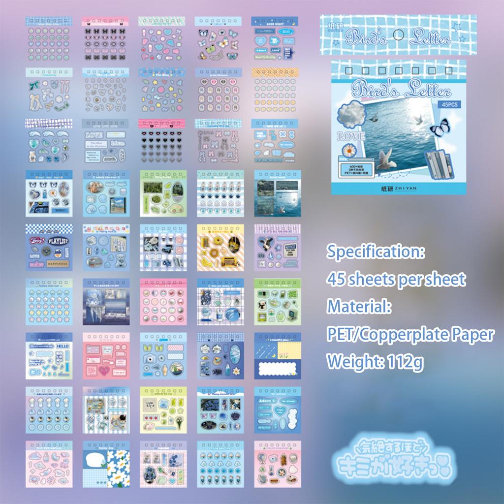 Creative Sticker Book Colorful Holiday Coil Sticker Album Compact Portable Stickers for Journaling Scrapbooking DIY Crafts