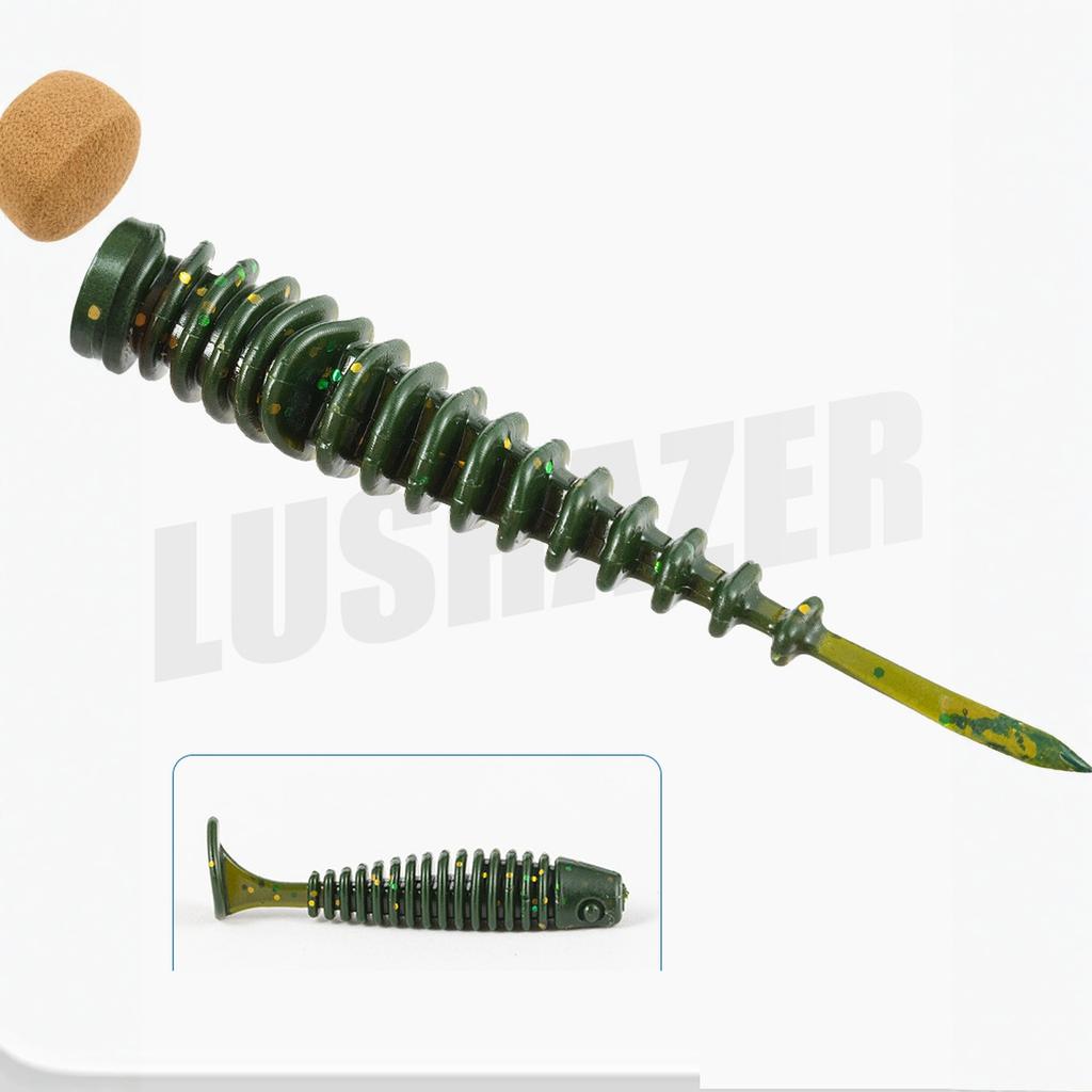 Pack of 60 Soft PVC Sinking 45mm Fishing for Bass Silicone Fishing Equipment