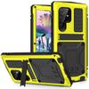 Case for Samsung S26 S25 Edge S23 S24 S21 Ultra S20 Plus Heavy Duty Metal Aluminum Shockproof Cover Screen Protector Kickstand