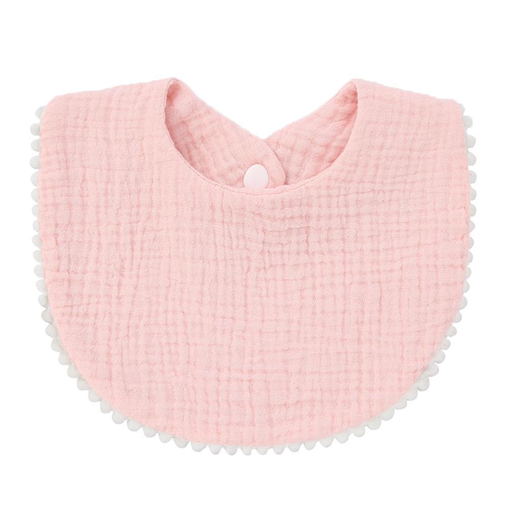 Baby Cotton Gauze Bibs With Ruffled Edges Soft Absorbent Drool Bibs For Infants And Toddlers Cute Floral Lace Burp Cloth