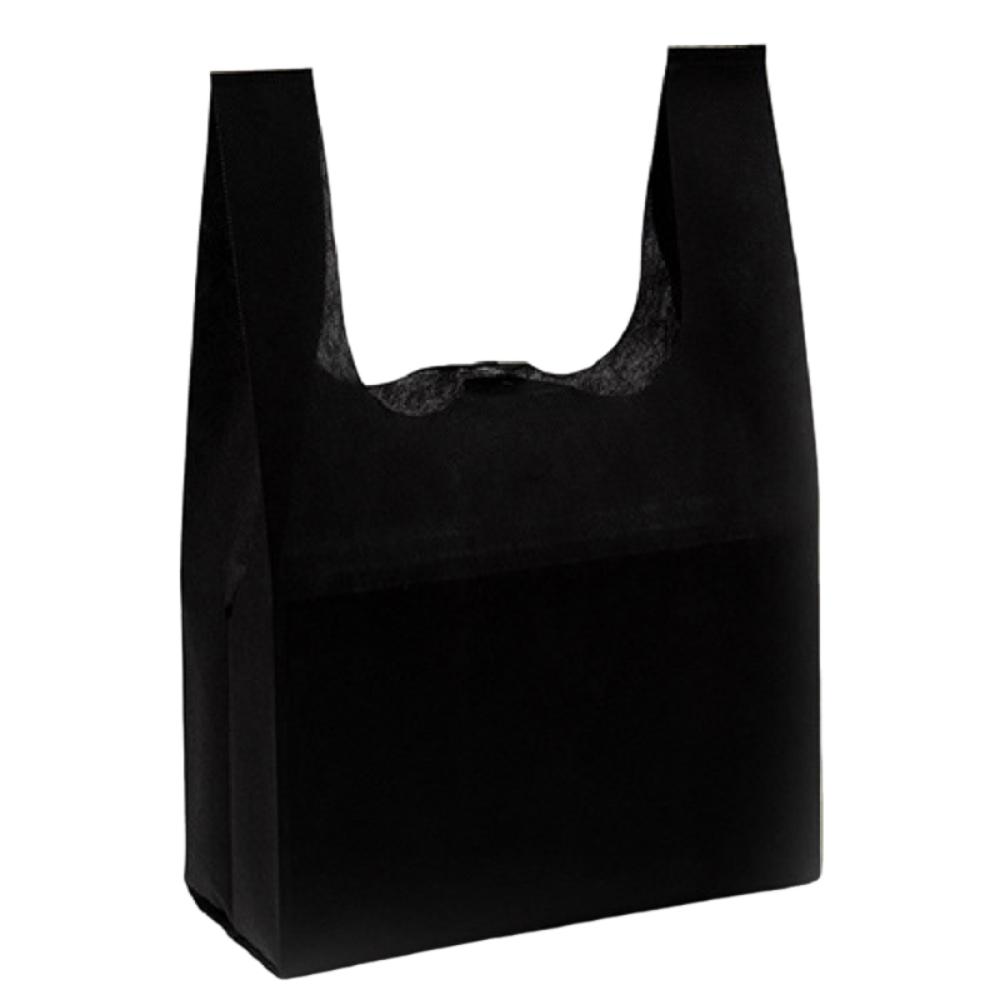 

50Pcs Large Capacity Non-woven Shopping Bag Portable Toy Storage Bag Storage Purpose 45x25x12cm чорний