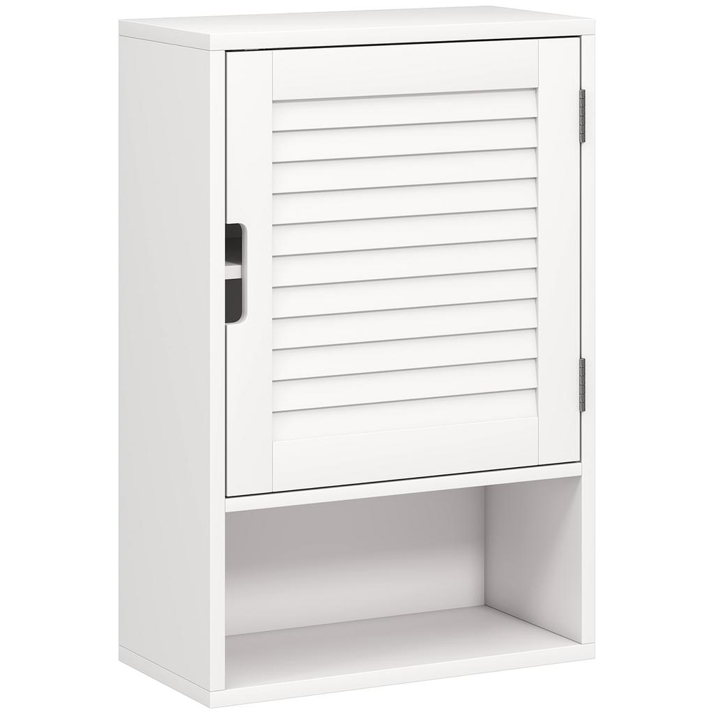 Bathroom Cabinet, Wall Mounted Storage Cabinet with Adjustable Shelves, 40 x 20 x 60 cm, White