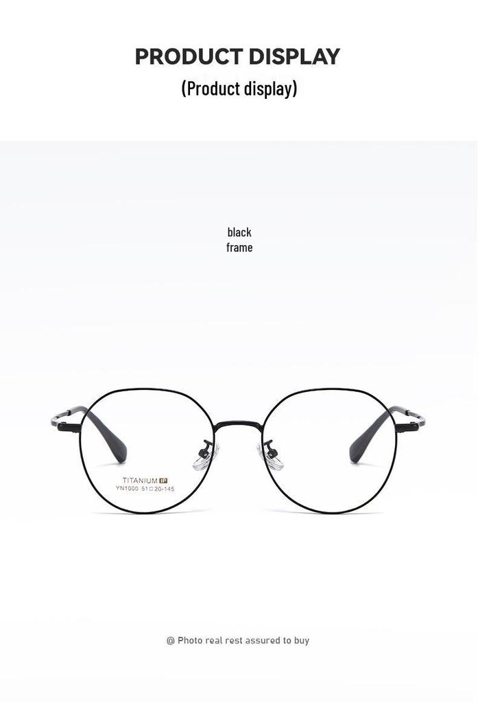 Fashionable Titanium Round Frame Eyeglasses with IP Plating