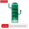 VAKADA Stackable Cactus Design Glass Cups