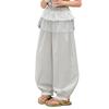 Fuluomi Girls' Summer Lace Wide-Leg Casual Pants