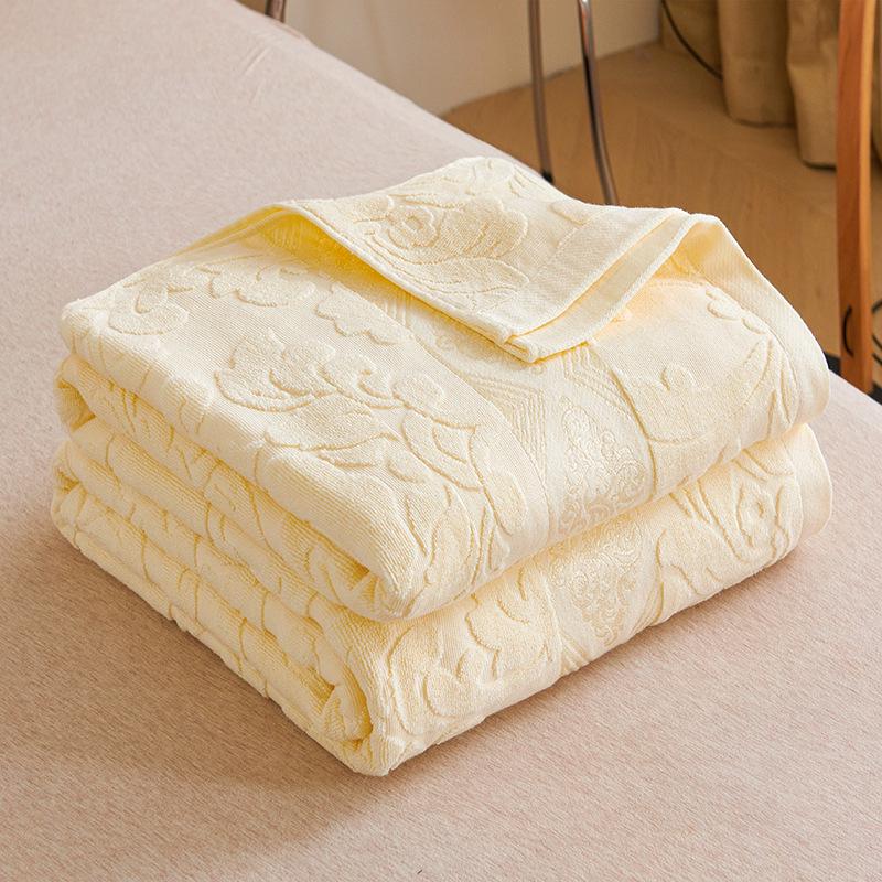 Vintage 1970s Shanghai Nostalgic 100% Cotton Towel Blanket for Summer Naps