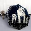 Bulldog  pattern, automatic folding umbrella, portable and foldable design, 8 ribs, a Christmas or birthday gift.