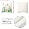 1 Pieces Floral Printed White Cushion Pillow Cover Set Polyester pillowcase, sofa decorative cushion cov Headboard Pillow