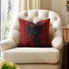 AAlbaniaS Flag Cushion Cover Natural Linen Organic Fabric DoubleSided Printing Couch Pillow Covers Home Decor