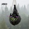Alternative Gardening Supplies Hanging Bat Plant Pot, Halloween Shaped Planter, 3D Printed Gothic Outdoor Decorations Flower Holder for Indoor