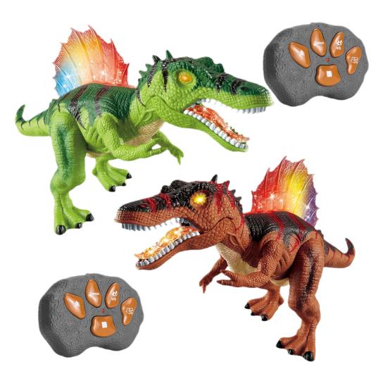 Kids Electric Dinosaur Toy Roaring Walking Remote Control Spinosaurus Toy with Light Sound Toddlers Boys Girls Educational Simulated Dino Model Toy