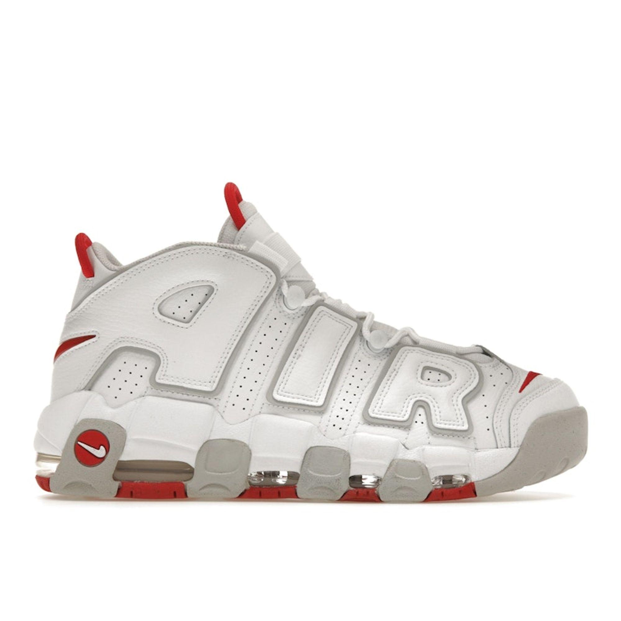 

Nike Air More Uptempo 96 White Grey Red Men Sneakers University-Red Grey-Fog DX8965-100 42