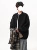 Men's Retro Patchwork Knit Cardigan - Autumn/Winter Trendy Loose Fit, Casual Button-Up Two-Piece Sweater.