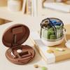 Plastic 4 Grids Pill Box Sealed Travel Pill Container Multi-functional Pill Dispenser  Fish Oil