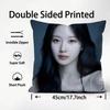 1PC Kpop MMun Ka Young Cushion Cover Plush Fabric Soft DoubleSided Printed Sofa Warm Winter Home Child Gift Pillow Case