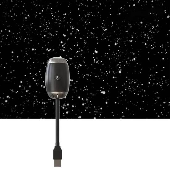 USB Car Projector Lamp 360 Degrees Adjustable Starry Sky Projection Lamp 3 Brightness Home Bedroom Automotive LED Ambient