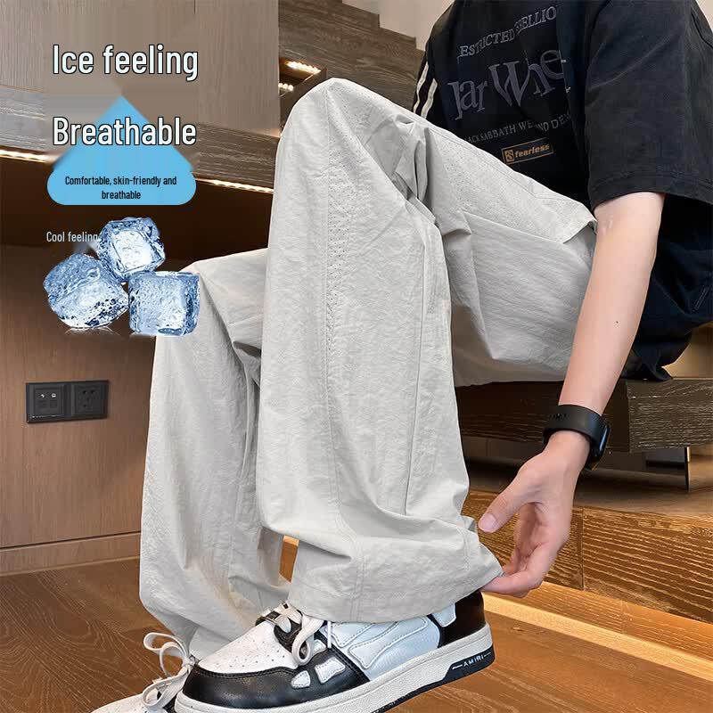 VUUG Men s Ice-Cool Breathable Casual Straight-Leg Pants 4XL