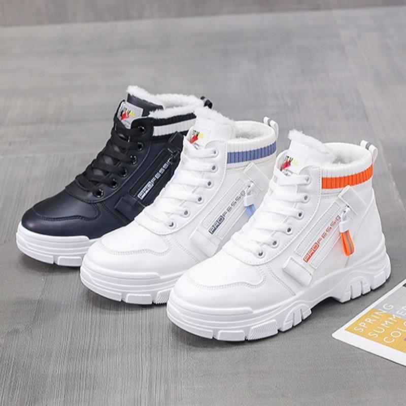 Mode Mode Platform Velvet Enkellaarsjes Dames Winter Plus Size 43 Dames Casual High Top Sneakers Merk Hete Verkoop Antislip Sneeuwlaarzen