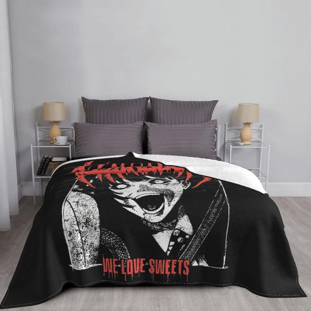 Hanabie Love Sweets Blanket Soft Warm Flannel Throw Blanket Plush for Bed Living room Picnic Travel Home Sofa