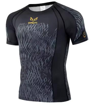 Men s quick-drying compression running T-shirt sports fitness short-sleeved fitness clothing elastic tight fitness clothing XXS
