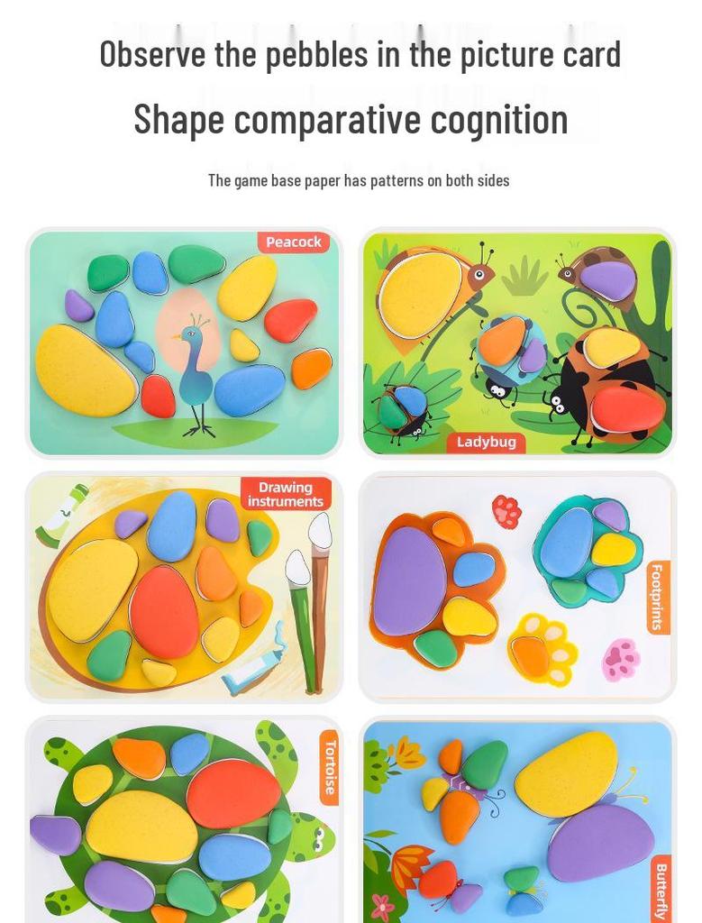 Rainbow Pebbles Stacking Game: Educational Tool & Interactive Logical Thinking Toy for Children