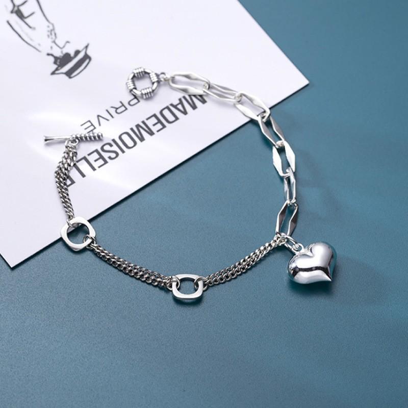 S925 Sterling Silver Korean Style Women's Bracelet - Perfect for Couples and Birthday Gifts