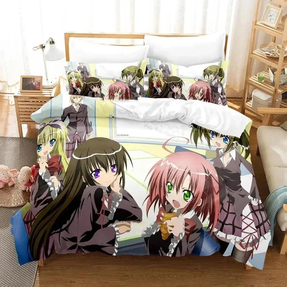 Student Councils Discretion Bedding Set Boys Girls Twin Queen Size Seitokai No Ichizon Duvet Cover Pillowcase Bed Kids Adult