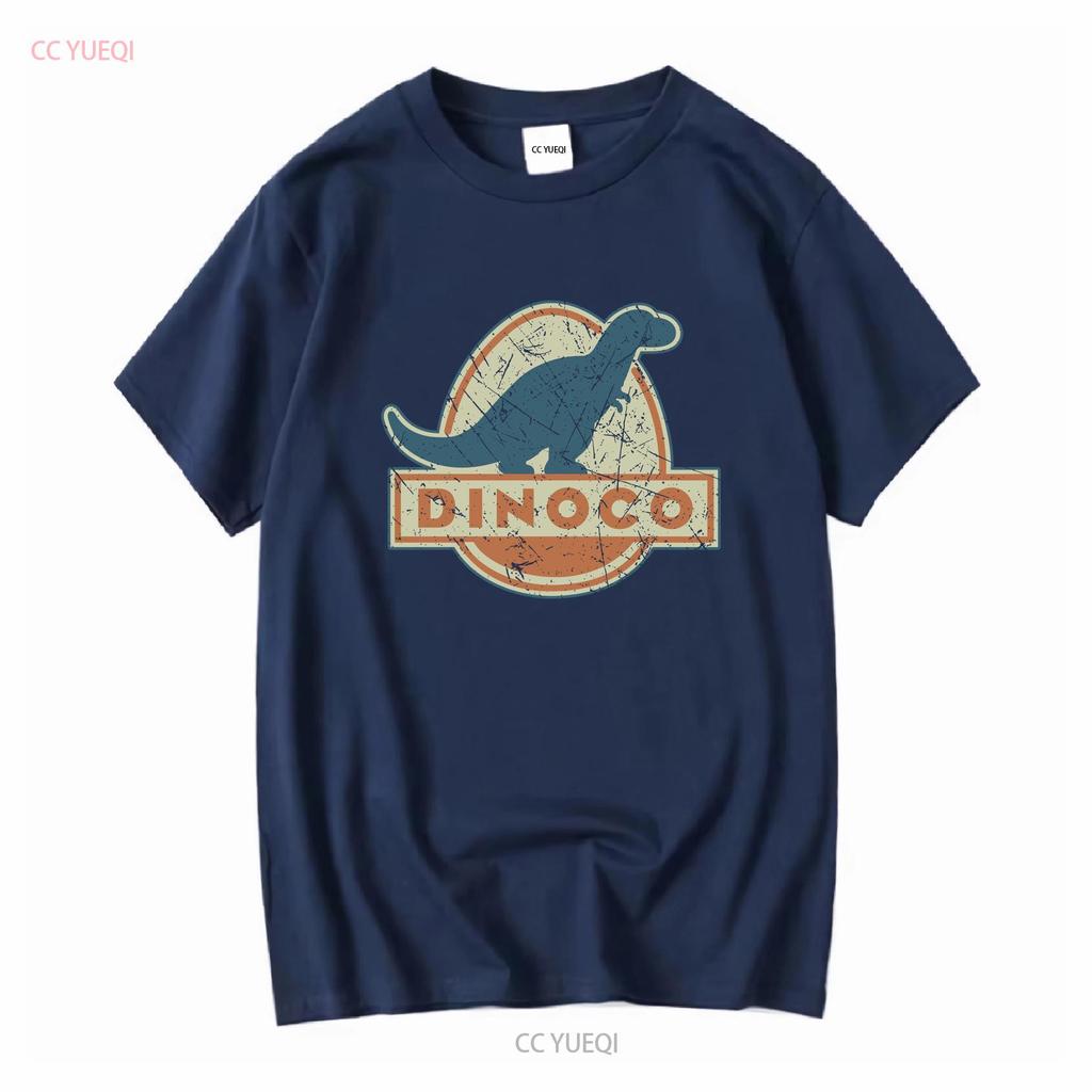 Dinoco Oil 1930 Vintage Womens T Shirt Long or Short Sleeves Vintage Washed Homme Soft Stylish Slightly Streetwear Fashion
