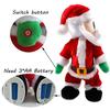 Babbo Natale di Natale con la figura di un fianco contorto che canta giocattoli elettrici per bambini