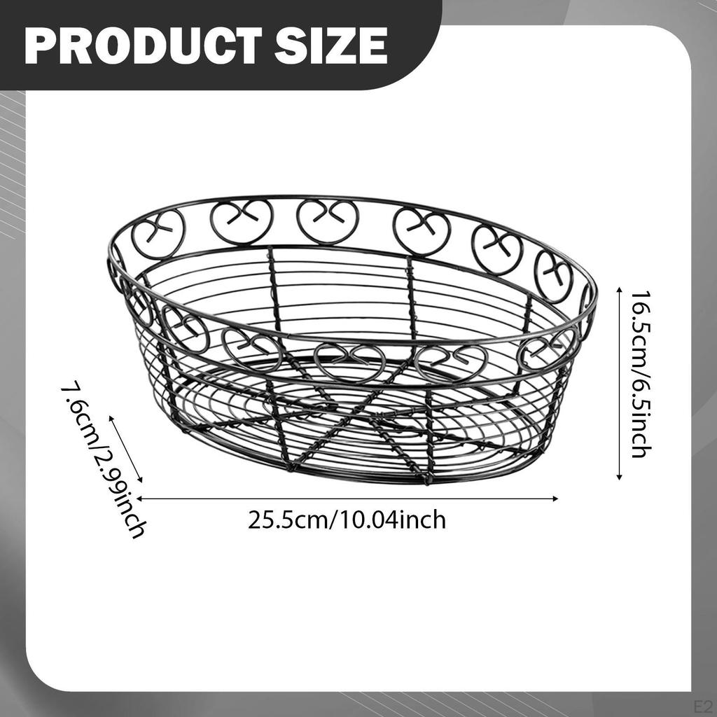 Obstkorb Ovaler Vorratsbehälter Tischdekoration Drahtorganizer Gemüsehalter Essens servieren
