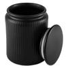 Large Ceramic Kitchen Storage Jar Airtight Ribbed Food Storage Container Coffee Tea Sugar Snacks Countertop Organization