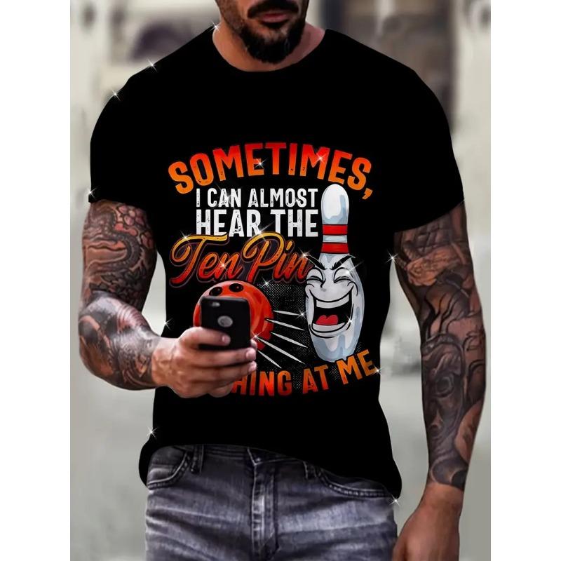 New 3D Printed T Shirt For Man Bowling Jersey Summer Causal Short Sleeve Tops Oversized Streetwear Men's Clothing Graphic Tees