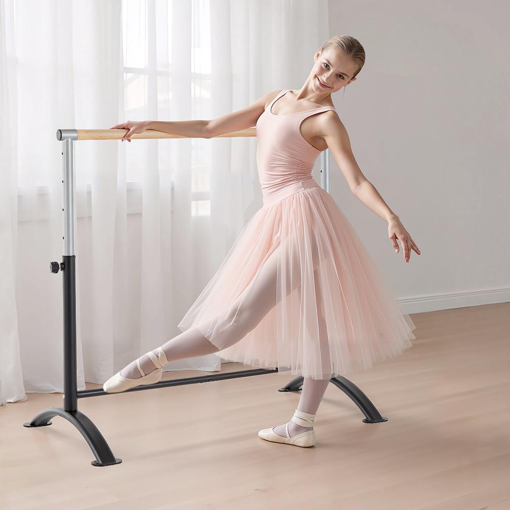VEVOR Ballet Barre, Barre Bar for Home, Freestanding Portable Ballet Stretching Dance Bars