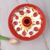 MDNG Red Large Hollow Silicone Chiffon Cake Molds