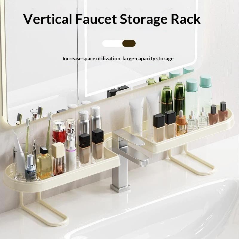 No Drill Iron Mesh Storage Rack Rust Resistant Multifunctional Bathroom Organizer for Sink Kitchen Garage Wall