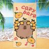 Grappige Capybara Badtijd Strandlaken, Lichtgewicht Sneldrogend Handdoek voor Reizen en Buitenactiviteiten