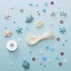 24-Grid Ocean Style Polymer Clay Seashell Set for DIY Beaded Bracelets & Necklaces