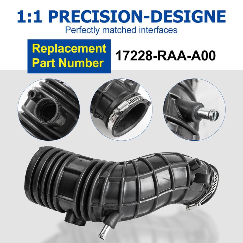 Car Air Intake Tube Cleaner Hose Engine Air Flow Tube Air Cleaner Pipe Intake Throttle Body Hose For Honda Accord 2003-2007 2.4L