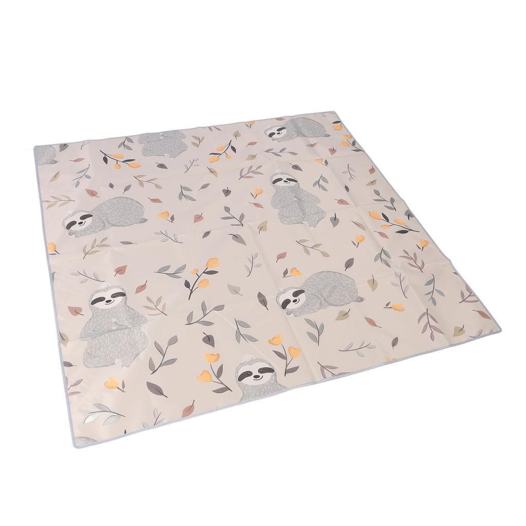 Under High Chair Mat 130x130cm Oxford Cloth Anti Slip Washable Portable Baby Splat Mat for Home Picn