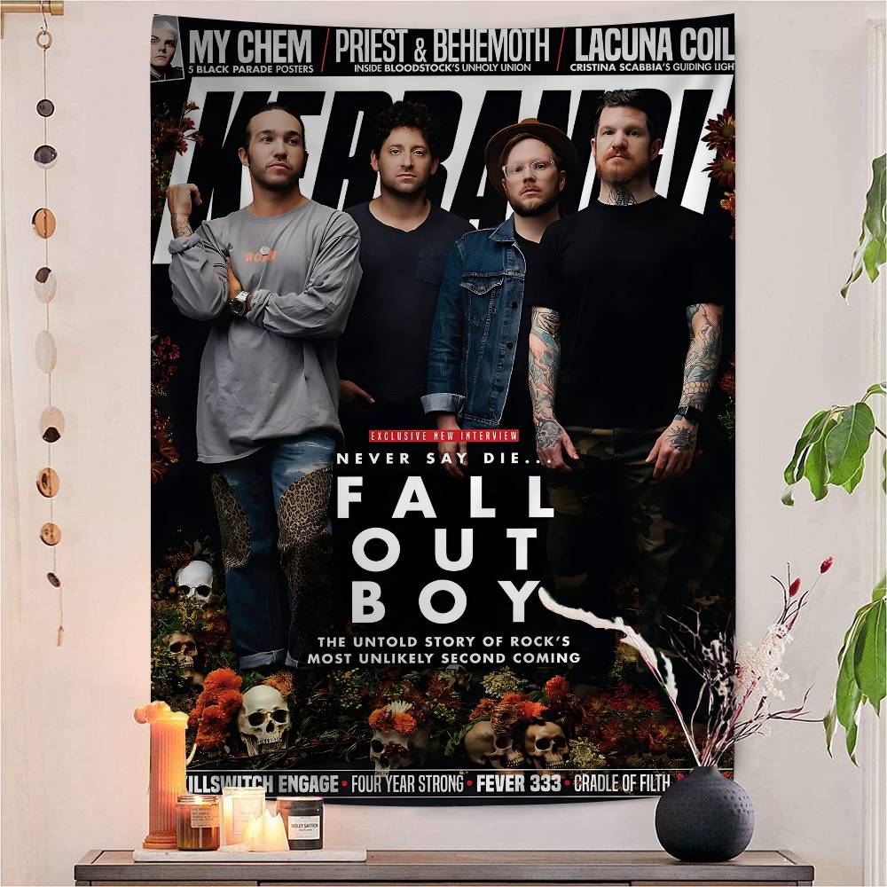 

Классические настенные гобелены Fall Out Boy, Хиппи, Богемные настенные гобелены, Мандала, INS, Домашний декор 74x94cm(29x37in)